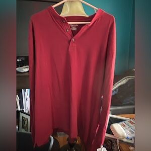 St. John's Bay Red Long Sleeve Shirt